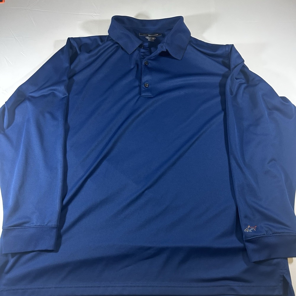 Greg Norman Pro-Series Quarter Zip Mock Neck Golf Shirt Blue XXXL